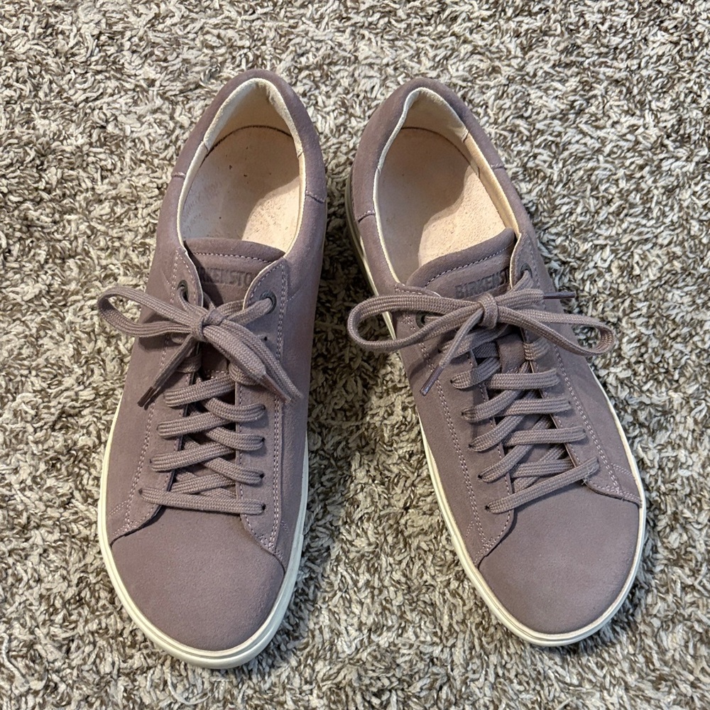 Women's Birkenstocks Size 41 faded purple sneakers worn twice!!! Like new.
